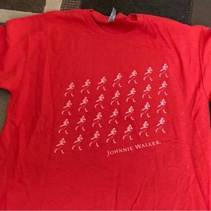 Red Johnnie Walker red tee shirt